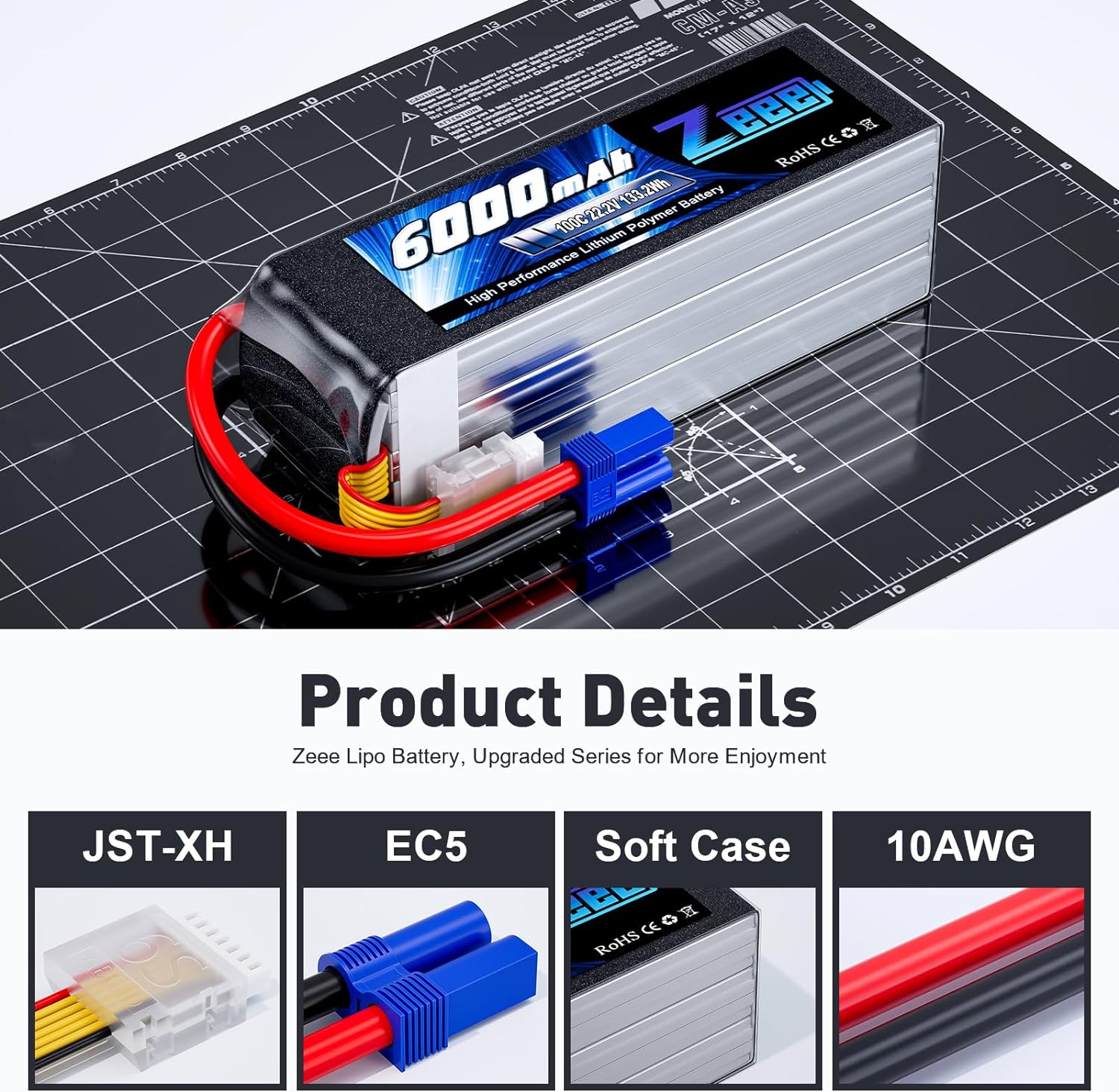 Zeee 6S 6000mAh Lipo pil 22.2V - 6S Lipo Battery 22.2V 5000Mah incelemesi ve fiyatı